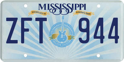 MS license plate ZFT944