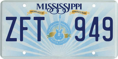 MS license plate ZFT949