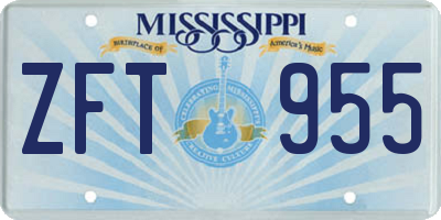 MS license plate ZFT955