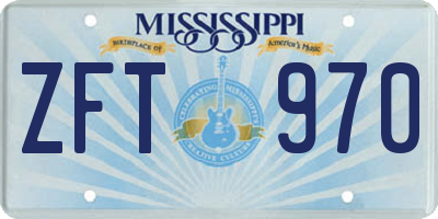MS license plate ZFT970