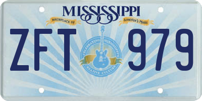 MS license plate ZFT979