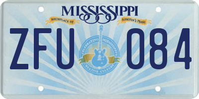 MS license plate ZFU084