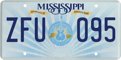 MS license plate ZFU095