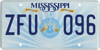 MS license plate ZFU096