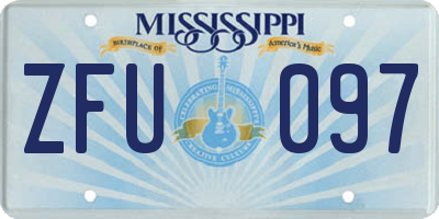MS license plate ZFU097