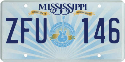 MS license plate ZFU146