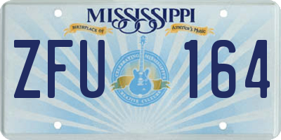 MS license plate ZFU164