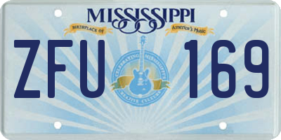MS license plate ZFU169