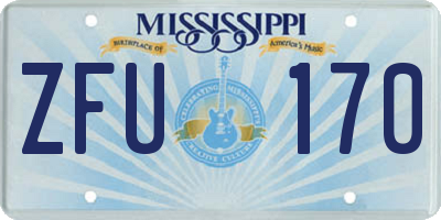MS license plate ZFU170