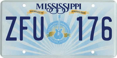 MS license plate ZFU176