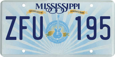 MS license plate ZFU195