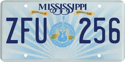 MS license plate ZFU256