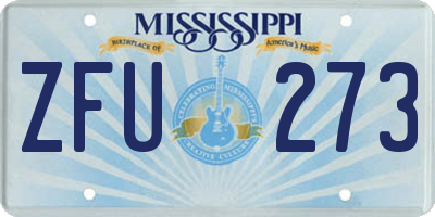 MS license plate ZFU273