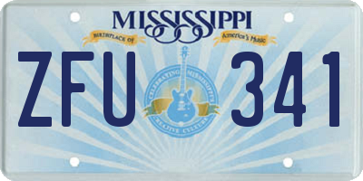 MS license plate ZFU341