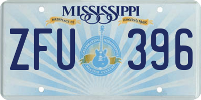 MS license plate ZFU396