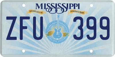 MS license plate ZFU399