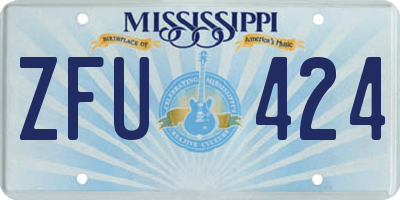 MS license plate ZFU424