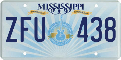 MS license plate ZFU438