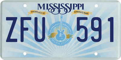 MS license plate ZFU591