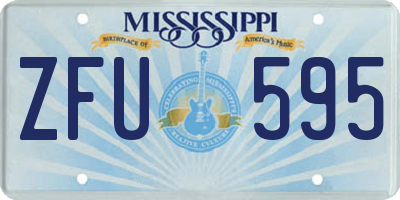 MS license plate ZFU595