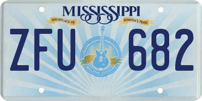 MS license plate ZFU682