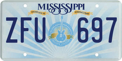 MS license plate ZFU697