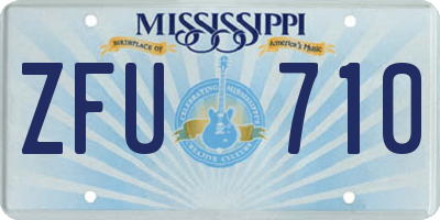MS license plate ZFU710