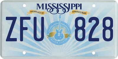 MS license plate ZFU828