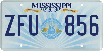 MS license plate ZFU856