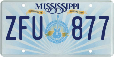 MS license plate ZFU877