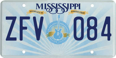 MS license plate ZFV084