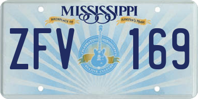 MS license plate ZFV169