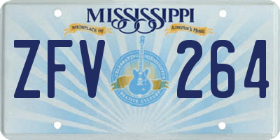 MS license plate ZFV264