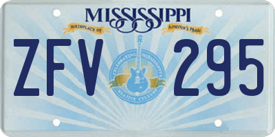 MS license plate ZFV295