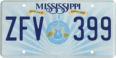 MS license plate ZFV399