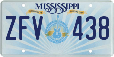 MS license plate ZFV438