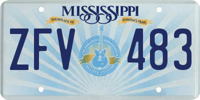 MS license plate ZFV483