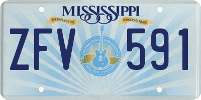MS license plate ZFV591