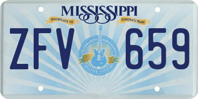 MS license plate ZFV659