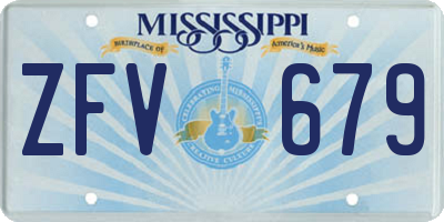 MS license plate ZFV679