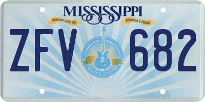 MS license plate ZFV682