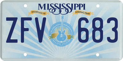 MS license plate ZFV683