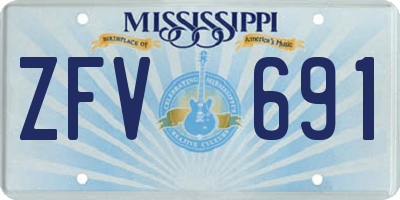 MS license plate ZFV691