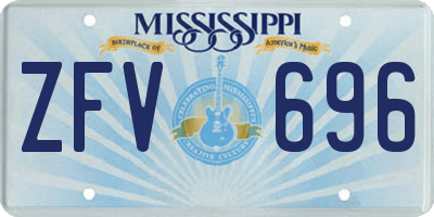 MS license plate ZFV696