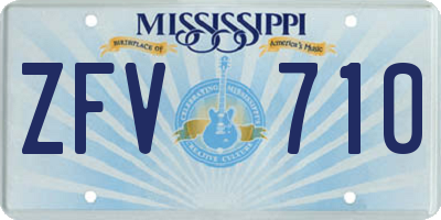MS license plate ZFV710