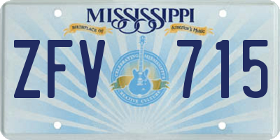 MS license plate ZFV715