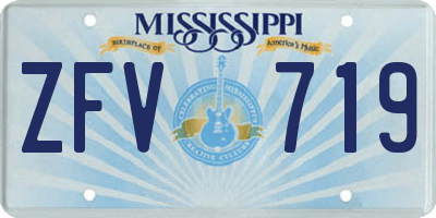 MS license plate ZFV719