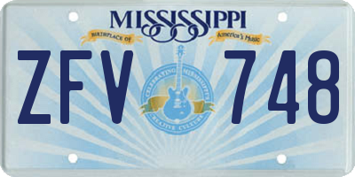 MS license plate ZFV748