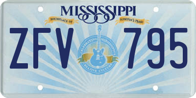 MS license plate ZFV795