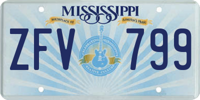 MS license plate ZFV799